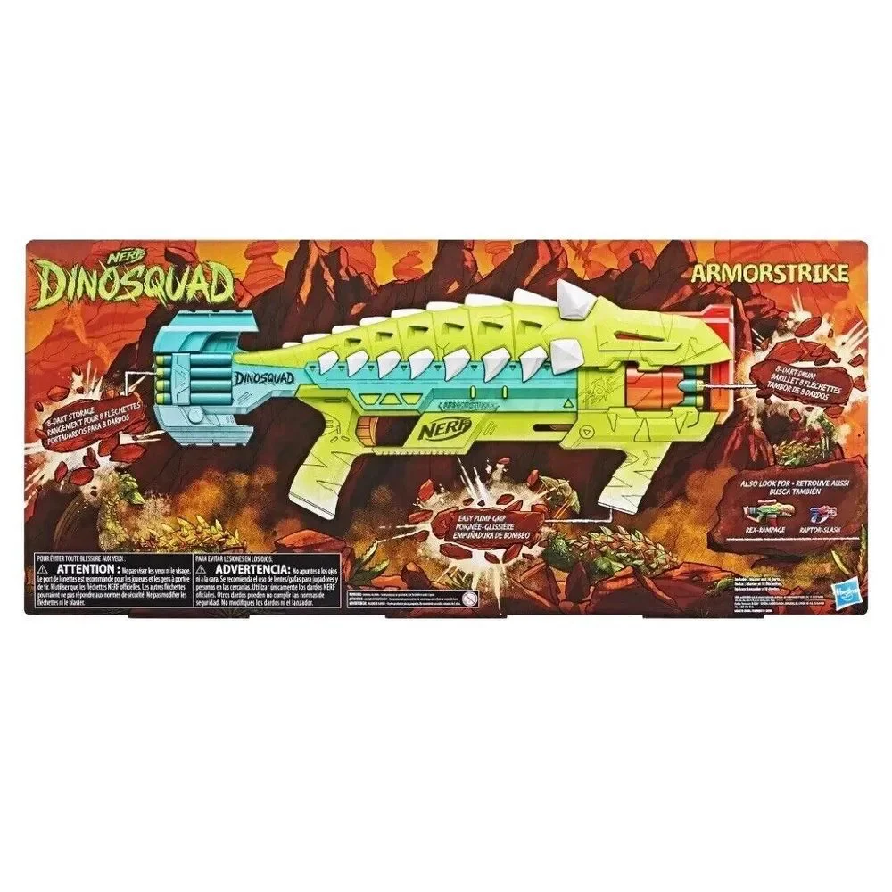 Nerf DinoSquad Armorstrike Dart Blaster, 16 Nerf Elite Darts By‎ Hasbro NIB